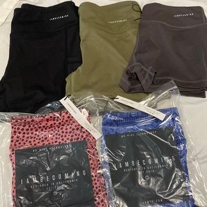 Set of 5 IAMBECOMING workout shorts